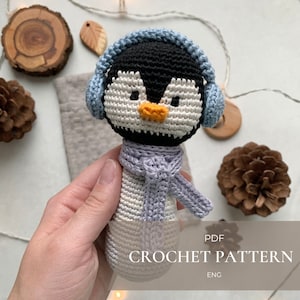 Patrón de juguete para bebé sonajero de ganchillo pingüino PDF