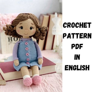 Crochet pattern sweet and beautiful doll in the outfit. ENG PDF Amigurumi pattern zdjęcie 1