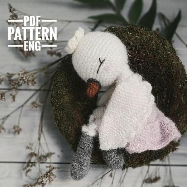 PATTERN Crochet Swan Princess Ballerina - Pretty Dolls Amigurmi ,Swan English pattern