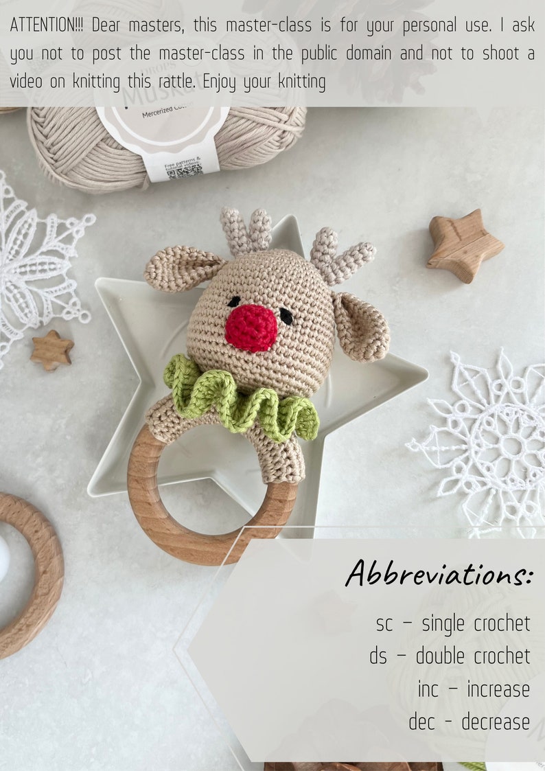 Deer Crochet Rattle Baby Toy Pattern PDF - Etsy