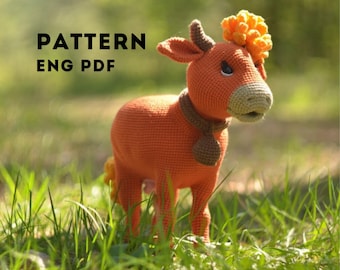 Amigurumi Cow Crochet Pattern PDF DIY Animal Toy English Pattern