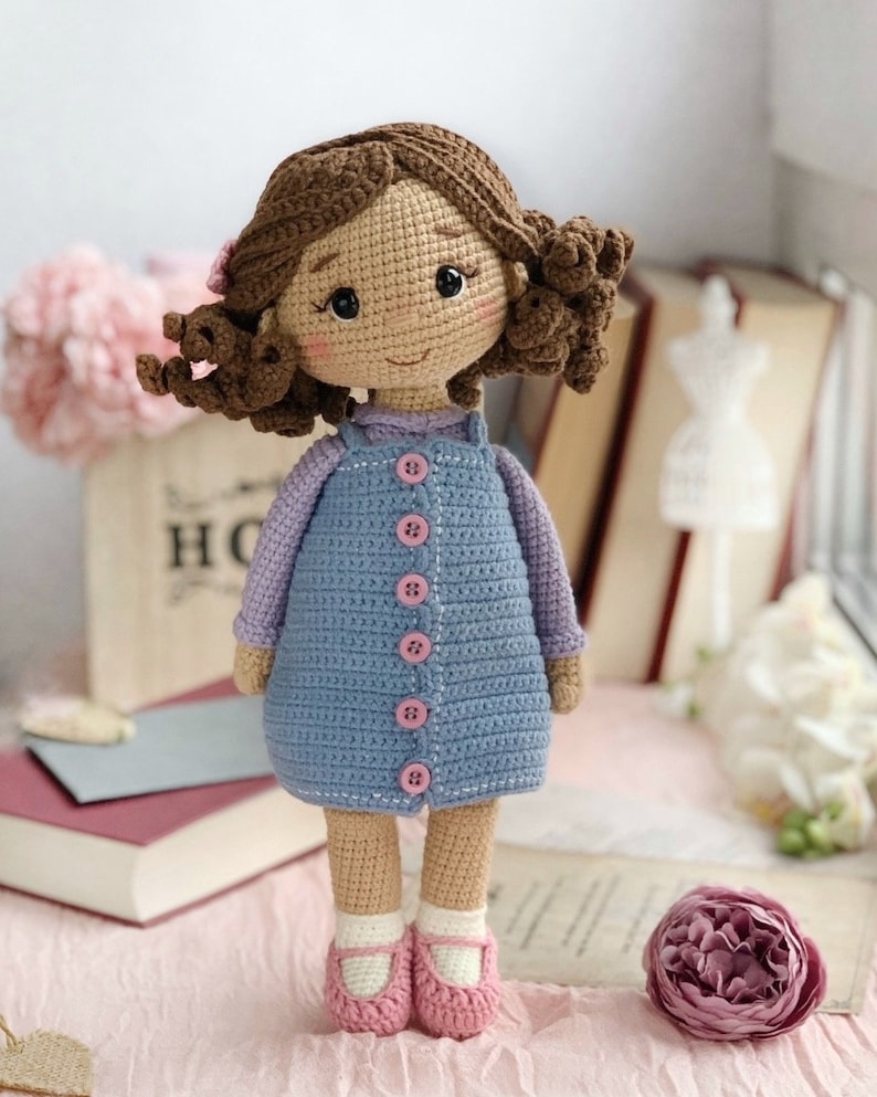 Crochet pattern sweet and beautiful doll in the outfit. ENG PDF Amigurumi pattern zdjęcie 3