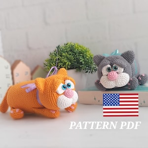 English crochet pattern Cute cat
