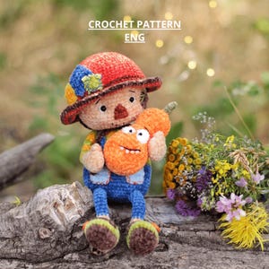 Padrão de crochê Espantalho PDF ENG Amigurumi Halloween Guide