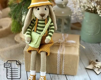 Gehaakt Engels patroon PDF Bunny Amigurumi Bunny gehaakt konijn speelgoed