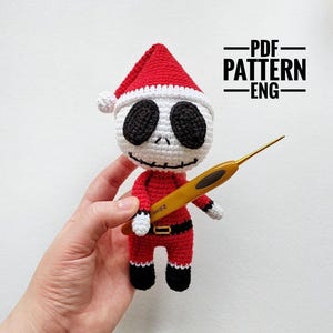 Crochet pattern Christmas doll ENG PDF Amigurumi Christmas Ideas Crochet Ornaments Xmas gifts
