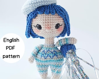 Aquarius Zodiac Doll Crochet Pattern (ENG), Astrology Horoscope Amigurumi Tutorial, Bonus Coloring Page, Digital Pattern PDF