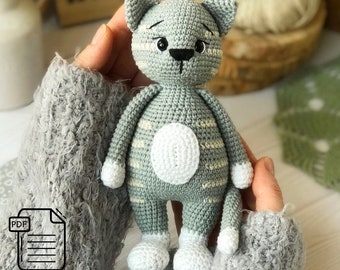 Crochet Kitten English Crochet Pattern PDF Amigurumi Kitten Crochet Kitten Toy