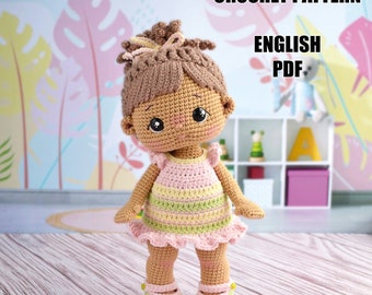 Crochet pattern doll named Button