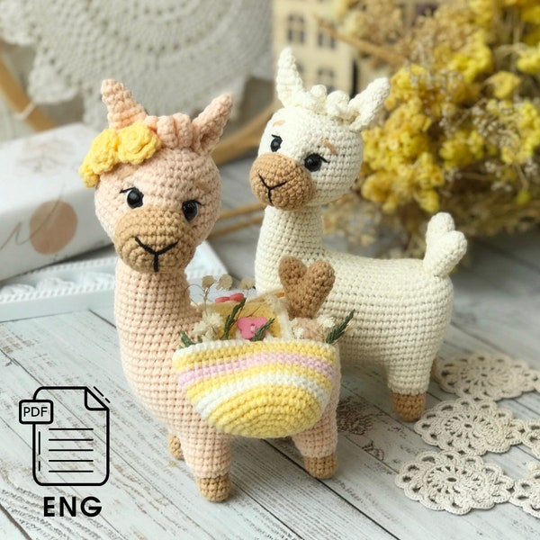 Crochet English Pattern PDF Alpaca Amigurumi Alpaca Crochet Alpaca Crochet Alpaca Toy