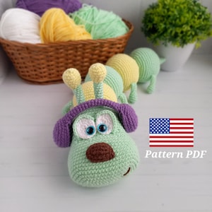 English crochet pattern Caterpillar