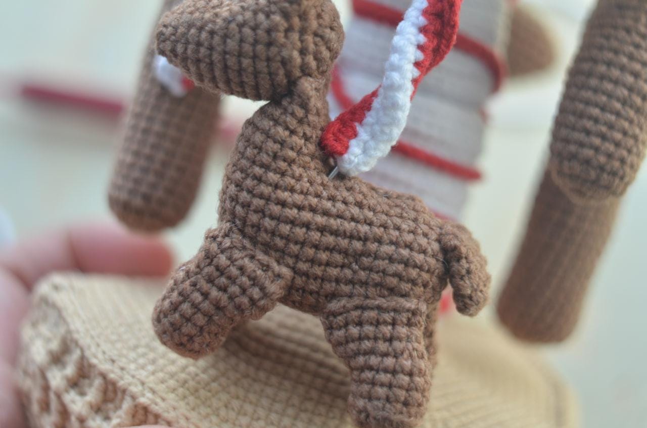 Reindeer Carousel Crochet Pattern PDF ENG 2-in-1 Spinning or Static ...
