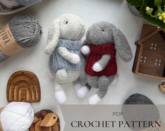 Bunny toy crochet pattern PDF