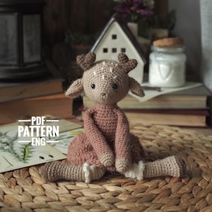 Reindeer Crochet Pattern Cute Fawn Amigurumi Doll Tutorial
