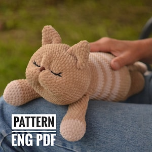 Sleeping Crochet Animals Amigurumi Crochet Pattern PDF, Eng, Ger