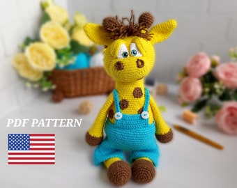 English crochet pattern Giraffe