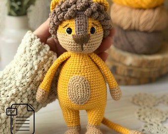 Crochet Amigurumi English Pattern Lion PDF Amigurumi Lion Cub Crochet Lion Toy