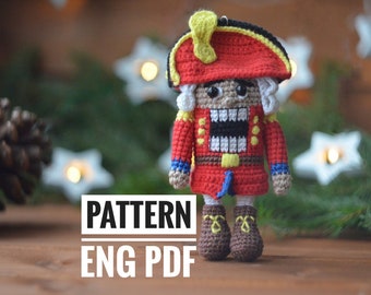 Nutcracker Amigurumi, PDF English crochet pattern