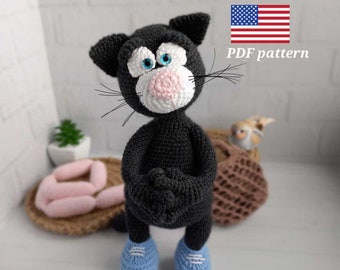 Crochet Toy Pattern CAT with Sausages