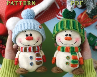 Patrón de ganchillo en inglés: El pequeño muñeco de nieve (PDF)