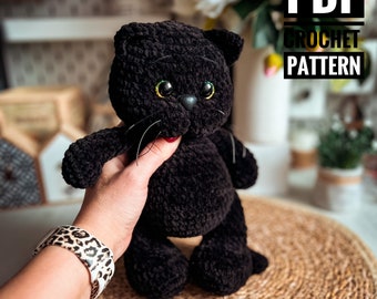 Cat crochet pattern, amigurumi cat, cat toy pattern