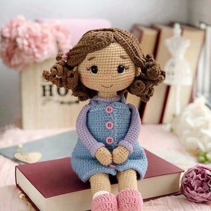 Crochet pattern sweet and beautiful doll in the outfit. ENG PDF Amigurumi pattern zdjęcie 6