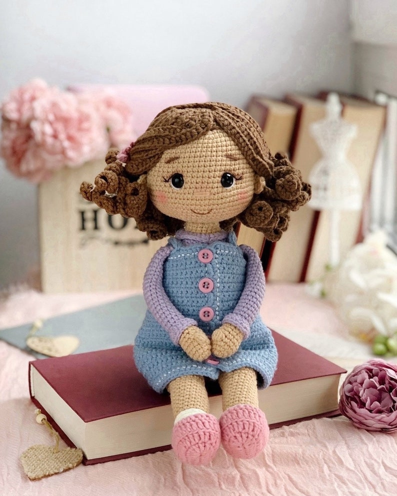 Crochet pattern sweet and beautiful doll in the outfit. ENG PDF Amigurumi pattern zdjęcie 6