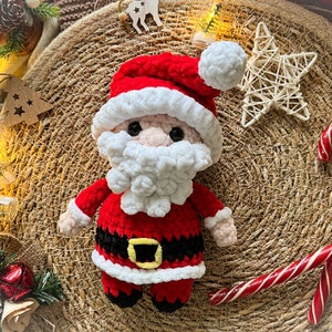 Set of 5 christmas crochet patterns: snowman, gnome, deer, santa claus, gingerbread man, christmas crochet pattern image 4