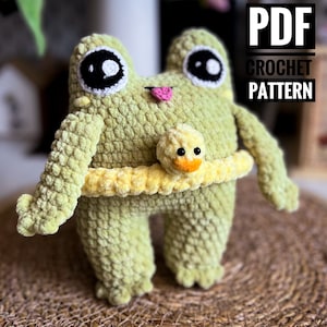 Crochet pattern frog, amigurumi frog, frog toy pattern
