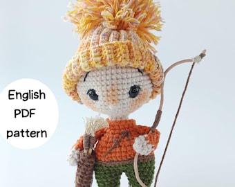 Sagittarius Zodiac Doll Crochet Pattern (ENG), Astrology Horoscope Amigurumi Tutorial, Bonus Coloring Page, Digital Pattern PDF