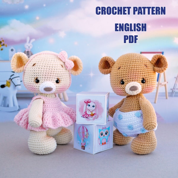 Сrochet pattern in English Little Bear