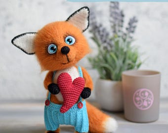 Crochet pattern toy the Fox. PDF amigurumi pattern in English.