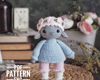 Crochet sheep PATTERN , amigurumi cute lamb, crochet animals, ENG pattern pdf