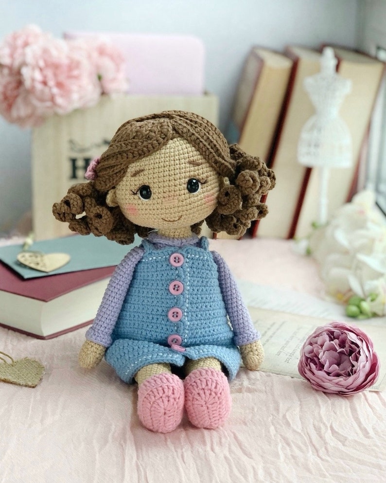 Crochet pattern sweet and beautiful doll in the outfit. ENG PDF Amigurumi pattern zdjęcie 4