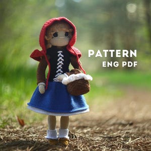 Little Red Riding Hood Crochet Pattern PDF – Amigurumi Doll Tutorial – Fairy Tale Inspired Crochet Pattern – Instant Download