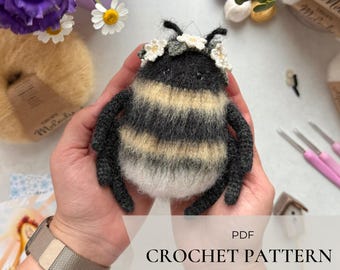 Bumblebee toy crochet pattern PDF