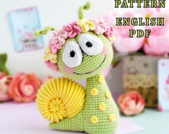 Modèle au crochet anglais pour le joyeux escargot