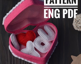 Heart Shaped Box Crochet Pattern, Valentine's Day