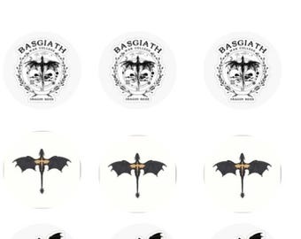 Czwarta seria Empyrean z motywem smoka, jadalna, wstępnie wycięta kartka waflowa i lukrowane babeczki