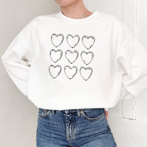 Valentine Hearts Sweatshirt: Cozy Gildan Unisex Crewneck
