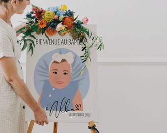 Personalized Baptism Welcome Sign Template - Personalized Baptism Print - Welcome Baptism Poster -