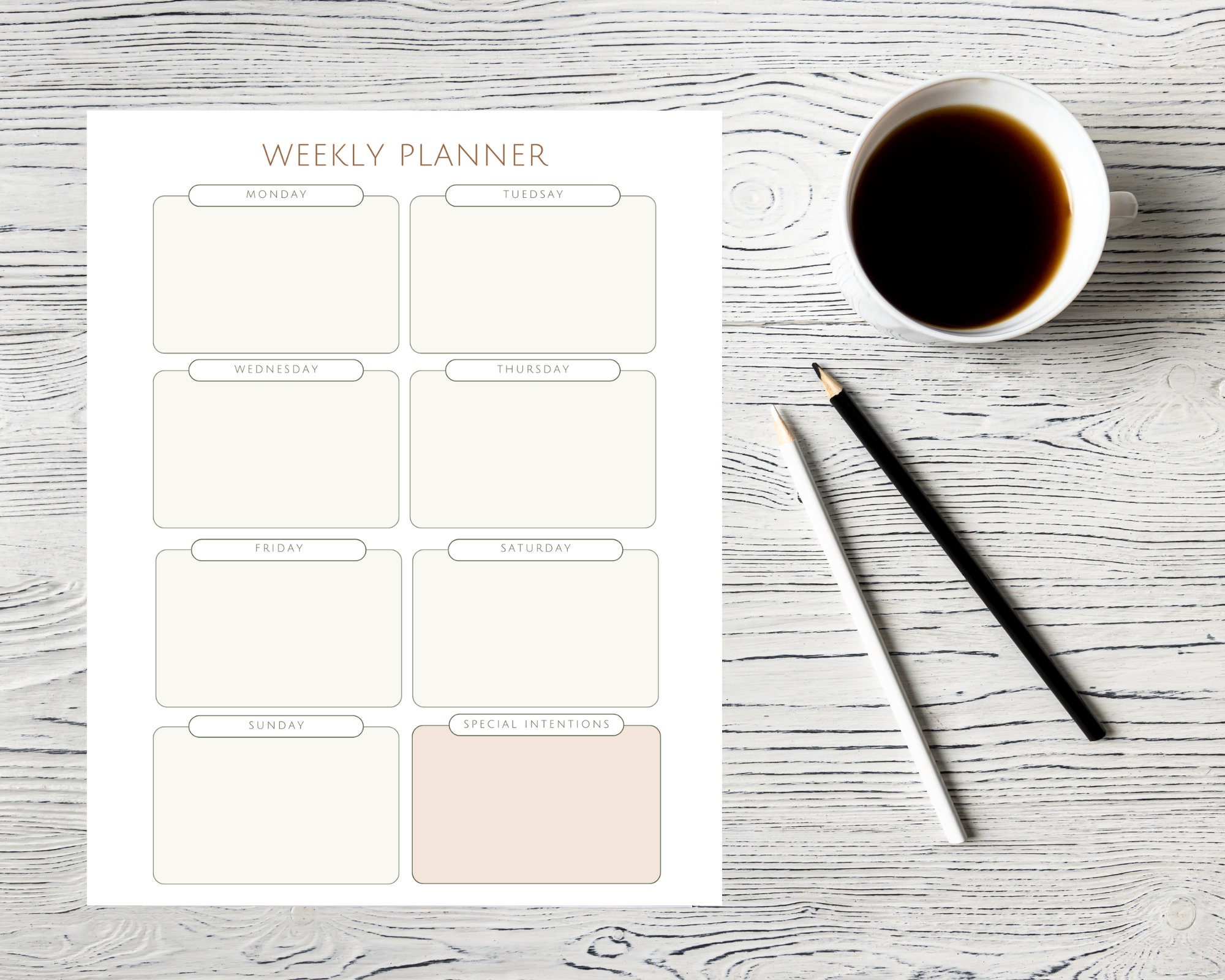 Digital Download Weekly Prayer Schedule Printable 8x10 Editable Prayer ...