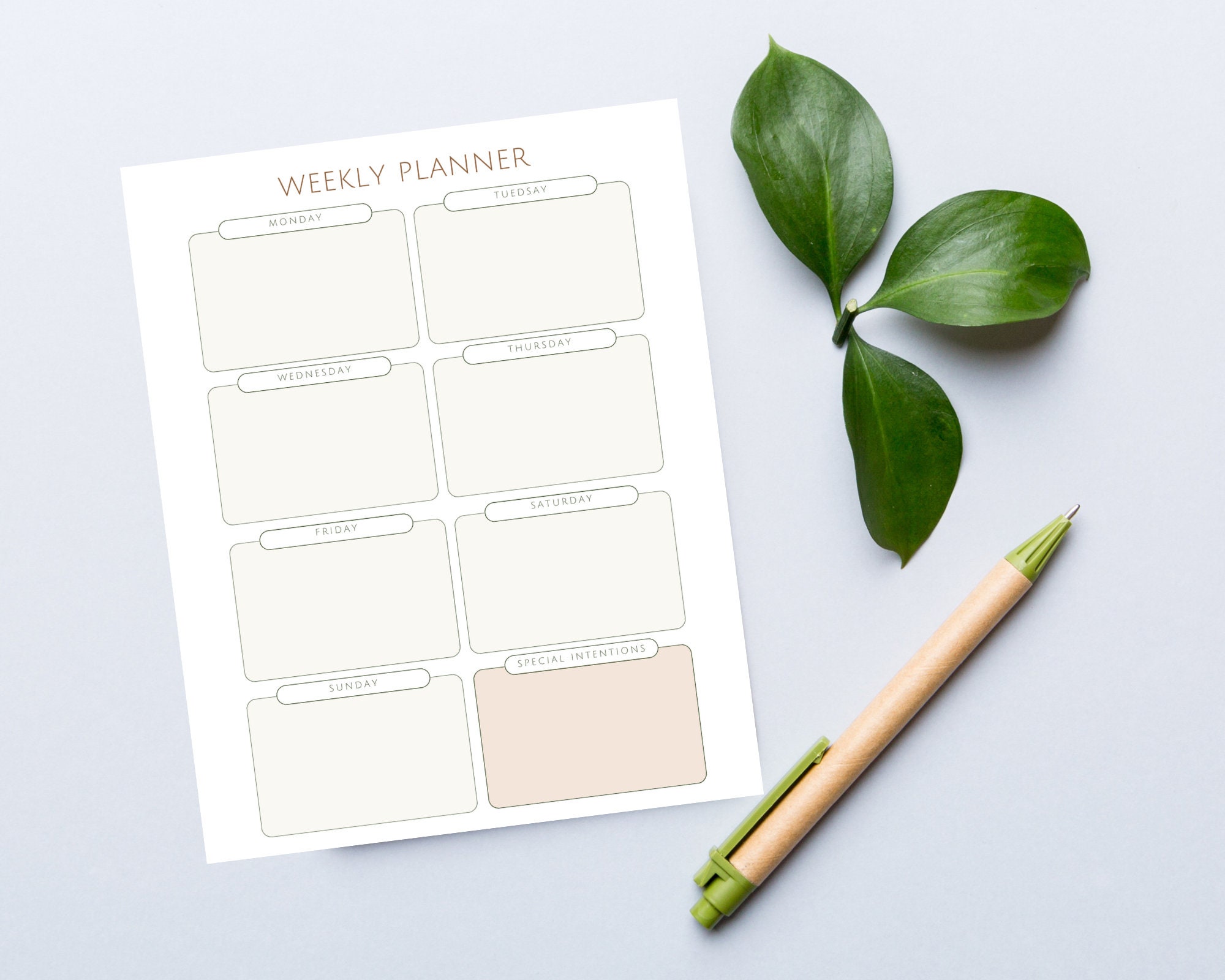 Digital Download Weekly Prayer Schedule Printable 8x10 Editable Prayer ...