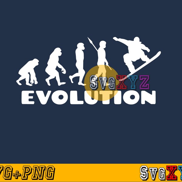 Snowboard Evolution Svg Etsy