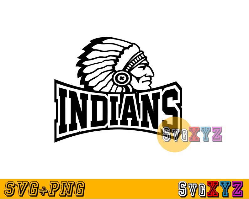 Indians Mascot Svg Indians Svg Indians Png Indians File - Etsy