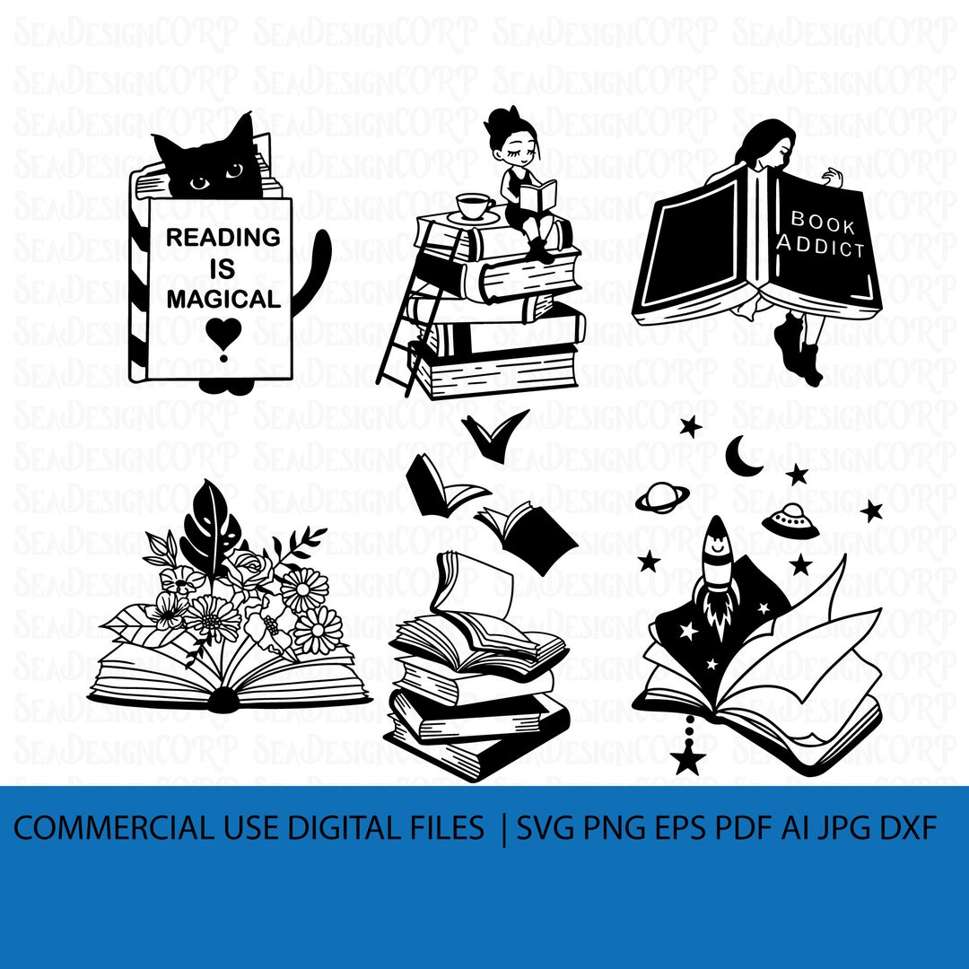 Book Lover SVG Bundle Book SVG Reading SVG Bundle Book - Etsy Canada