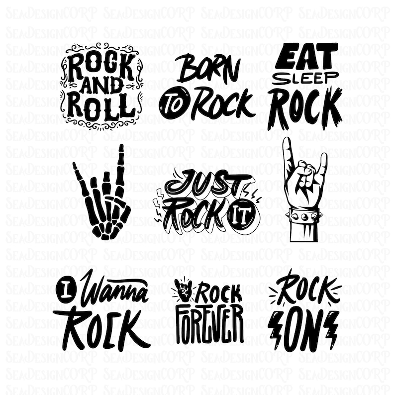 Rock N Roll SVG Bundle Rock Cricut Rock N Roll Clipart - Etsy