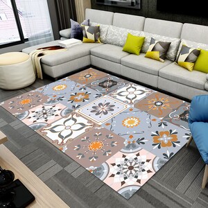 Ethnic Rug,Modern Rug,Aesthetic Rug,Colorful Geometric Rug,Décoration D&#39;intérieur,Living Room Rug,Entryway Rug,Custom Area Rug,Non-Slip Rug