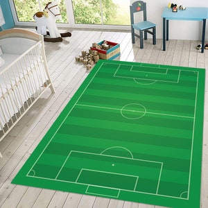 Fußballteppich, Kinderteppich, Teppich für Spielzimmer, Kinderteppich für Schlafzimmer, Teppich für Kinder, Lustiger Teppich, Weicher Teppich