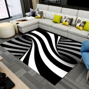 Illusion Rug, Optical Illusion Rug, Vortex Rug, Illustration Rug, Non Slip Rug, Soft Rug, Living Room Rug, Bedroom Rug, Design Rug